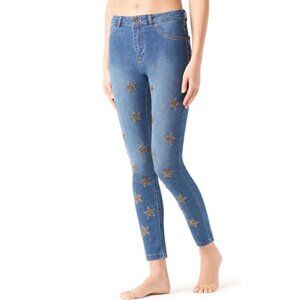 Calzedonia Rhinestone Starred Skinny Jeans
